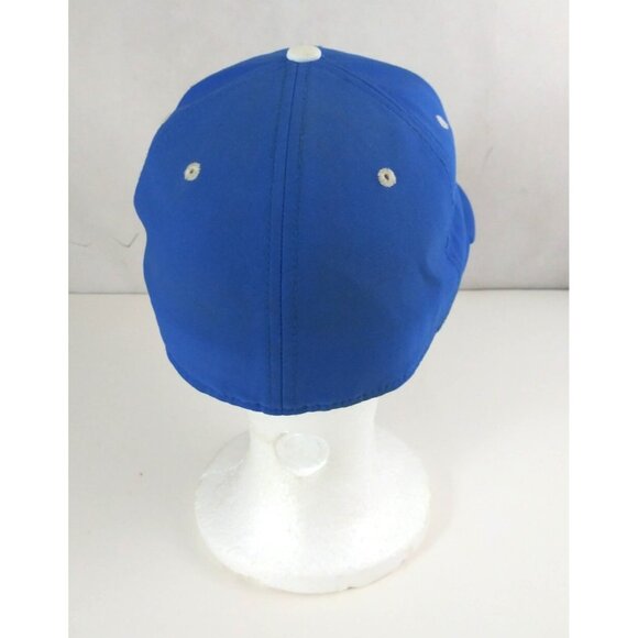 Vintage Nike Blue Team Logo Embroidered Fitted Baseball Cap Size 6.78" S/M - Picture 4 of 9